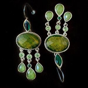 Green Stoned Earrings